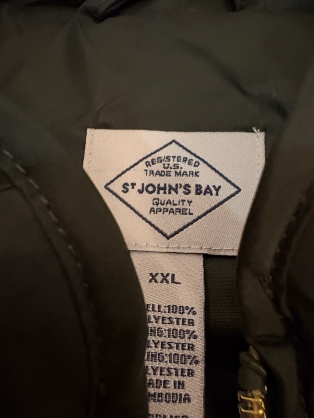 jcpenney Oregano Quilted Vest with Gold Hardware - Picture 3 of 3